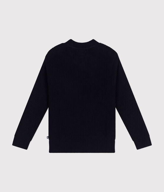 Jersey de punto inglés de algodón para mujer azul SMOKING