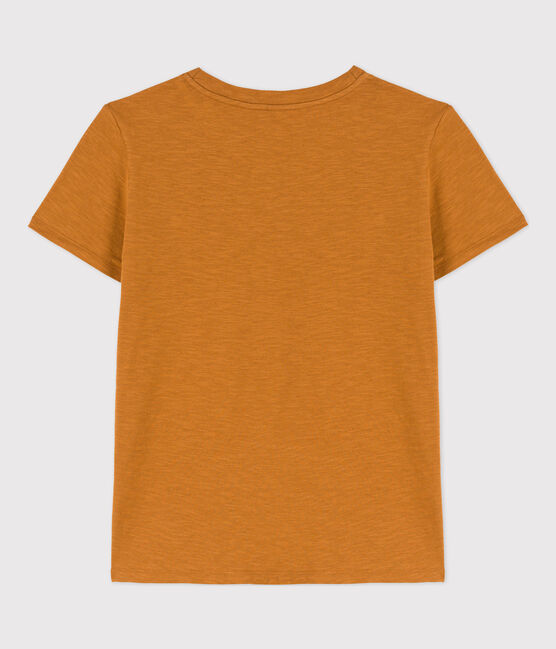 Camiseta LA RECTA de algodón con cuello redondo para mujer marron TOAST