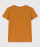 Camiseta LA RECTA de algodón con cuello redondo para mujer marron TOAST