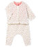Conjunto de tres piezas para bebé niña de punto blanco MARSHMALLOW/blanco MULTICO