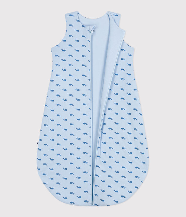 Saco de algod&oacute;n para beb&eacute; con estampado de ballenas TOG 2 azul/azul