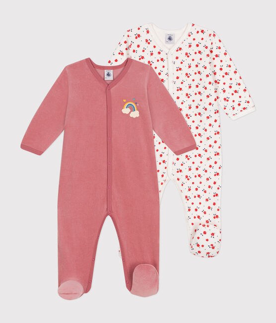 Juego de 2 pijamas de terciopelo para bebé variante 1
