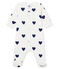Pelele de punto de algodón para bebé niña-niño blanco MARSHMALLOW/azul MEDIEVAL