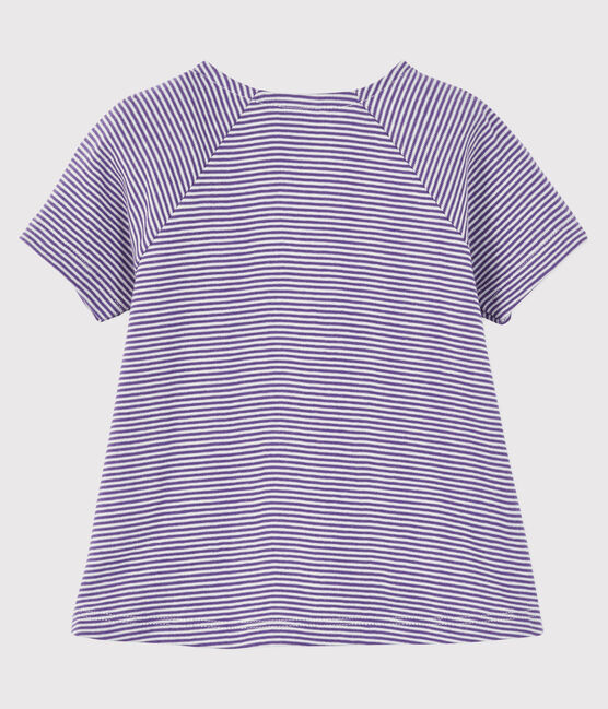 Blusa de manga corta para bebé niña violeta REAL/blanco MARSHMALLOW