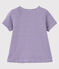 Blusa de manga corta para bebé niña violeta REAL/blanco MARSHMALLOW