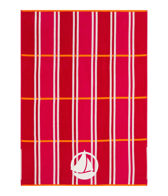 Toalla de playa rosa GEISHA/blanco MULTICO