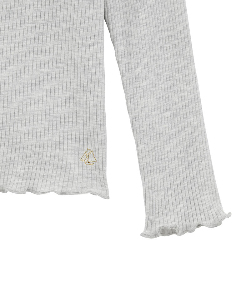 Camiseta cuello cisne gris