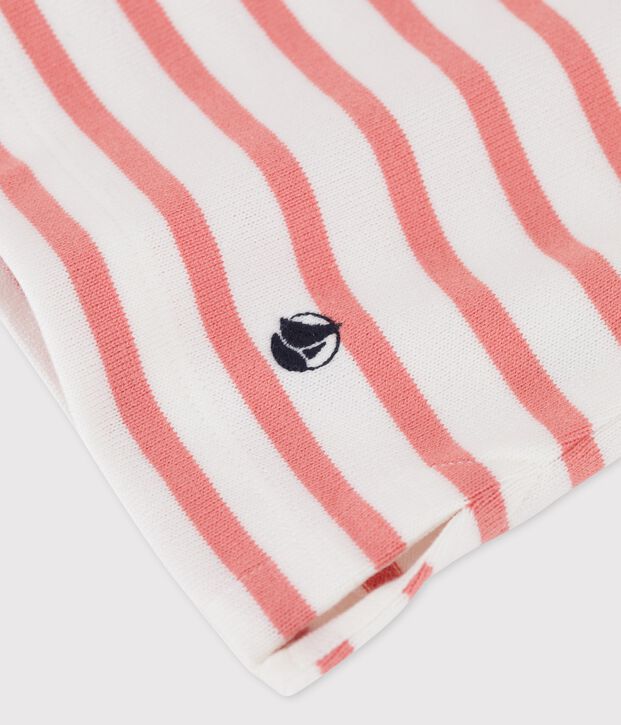 Jersey marinero de algod&oacute;n de mujer blanco/rosa