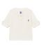 Camiseta manga larga de algodón/lino para bebé niño blanco MARSHMALLOW