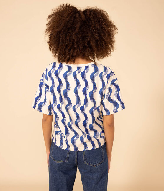Camiseta LE BOXY estampada de algodón para mujer blanco AVALANCHE/ MULTICO