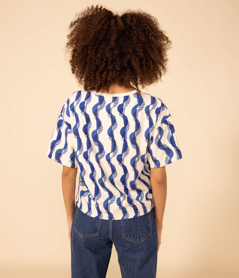 Camiseta LE BOXY estampada de algod&oacute;n para mujer blanco AVALANCHE/ MULTICO