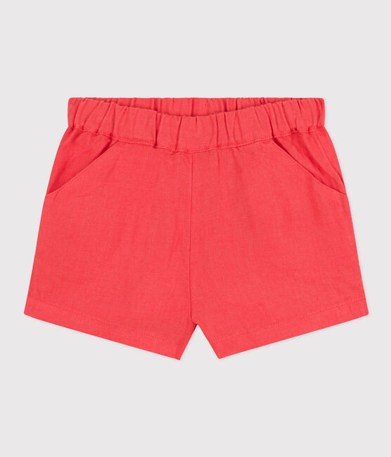 Shorts de lino para bebé naranja JUPITER
