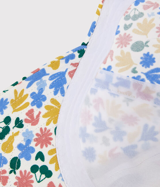 Gorra estampada de flores de niña blanco MARSHMALLOW/blanco MULTICO
