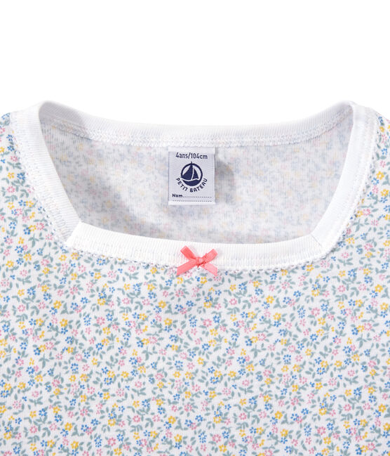 Pijama corto estampado para niña blanco ECUME/blanco MULTICO