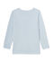 Camiseta de lana y algodón para niño azul Fraicheur