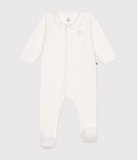 Pijama de túbico para bebé blanco MARSHMALLOW