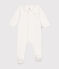 Pijama de túbico para bebé blanco MARSHMALLOW