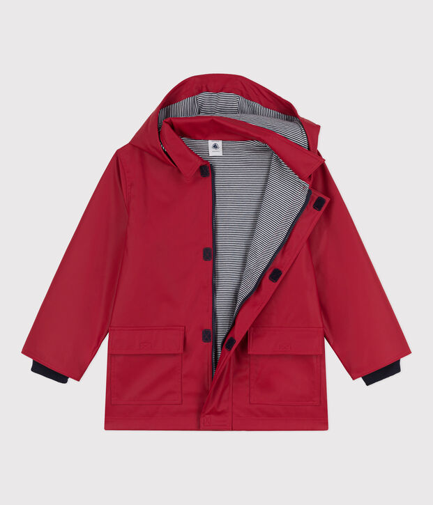 CHUBASQUERO EMBLEM&Aacute;TICO RECICLADO PARA NI&Ntilde;O/NI&Ntilde;A rojo
