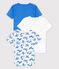 Juego de 3 camisetas de manga corta con animales de algodón de niño variante 1
