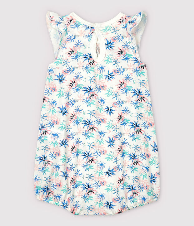 Mono corto con an&eacute;monas de punto fino de beb&eacute; ni&ntilde;a blanco/multicolor