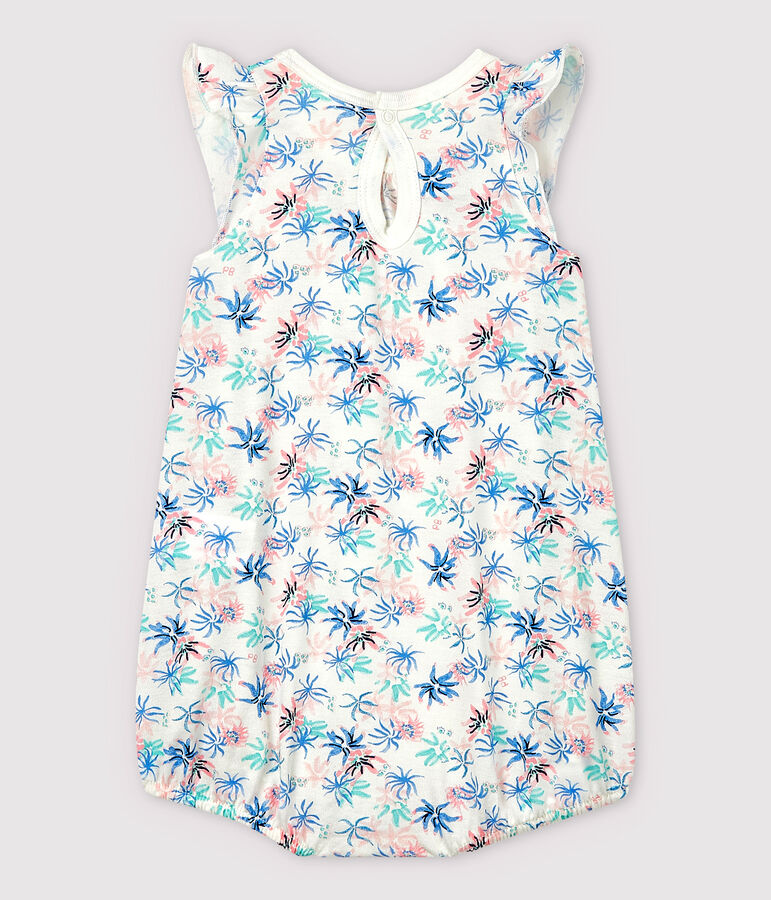 Mono corto con an&eacute;monas de punto fino de beb&eacute; ni&ntilde;a blanco/multicolor