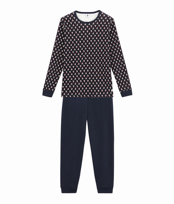 Pijama para niño azul SMOKING/blanco MULTICO