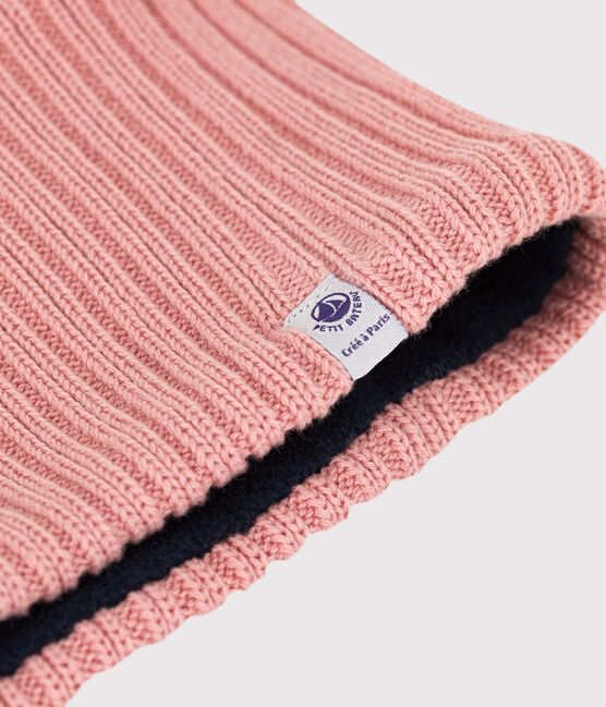 Cuello de punto tricotado con forro polar reciclado para bebé rosa SALINE
