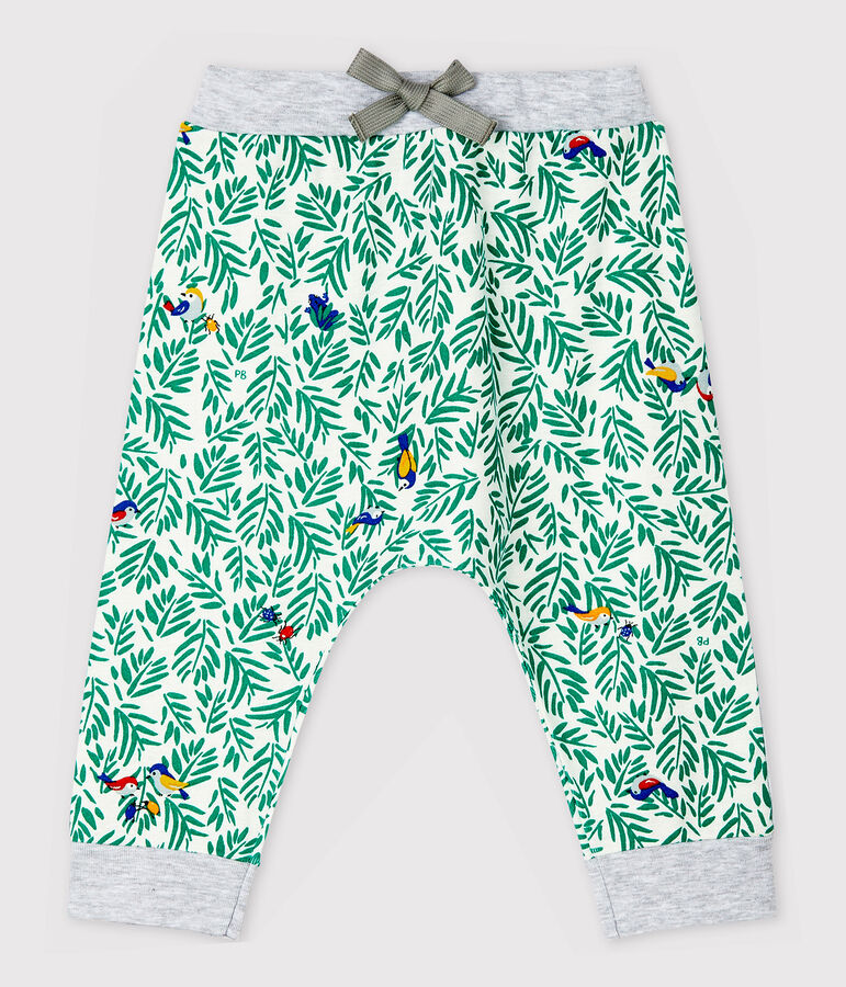 Pantal&oacute;n de canal&eacute; estampado de beb&eacute; ni&ntilde;o blanco/multicolor