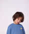 Sudadera infantil lisa de algod&oacute;n azul