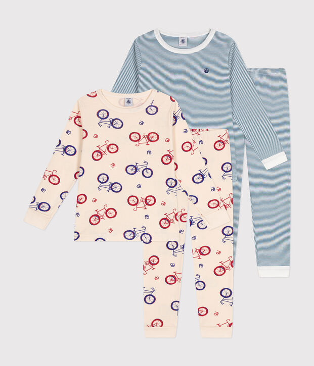 Juego de 2 pijamas infantiles de algod&oacute;n multicolor
