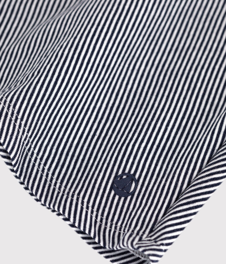 Falda infantil de algod&oacute;n a rayas azul/blanco