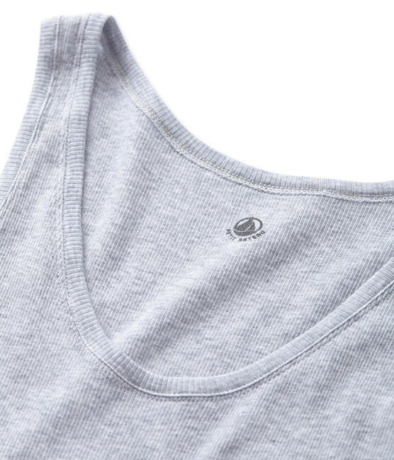 Camisola de algodón muy ligero para mujer gris FUMEE CHINE