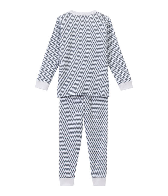 Pijama con gráfico estampado para niño blanco ECUME/azul ASTRO