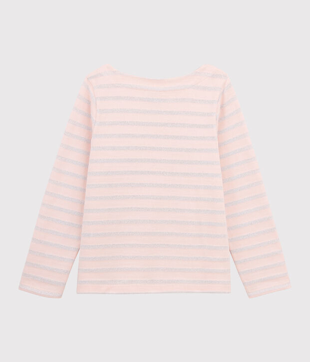 Jersey marinero para ni&ntilde;a rosa/gris
