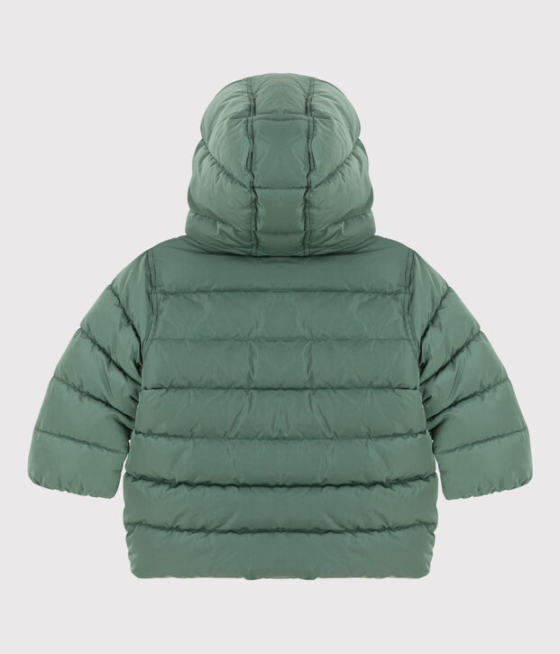 Chaqueta acolchada reciclada para beb&eacute; verde