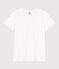Camiseta LA RECTA de algodón con cuello redondo para mujer blanco ECUME