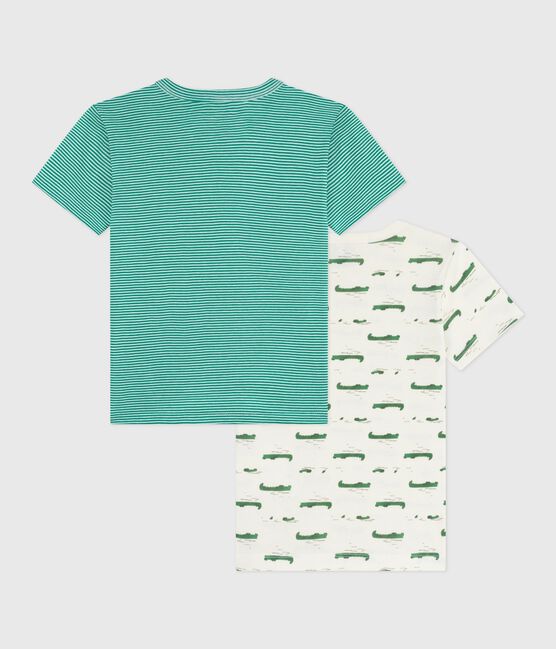 Juego de camisetas infantiles de algodón de manga corta con estampado variante 1