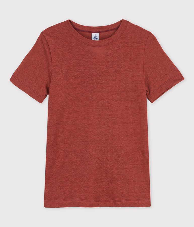 Camiseta L'ICONIQUE de lino de mujer marron OMBRIE