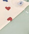 Juego de 2 camisetas infantiles de algodón de manga corta con corazón variante 1
