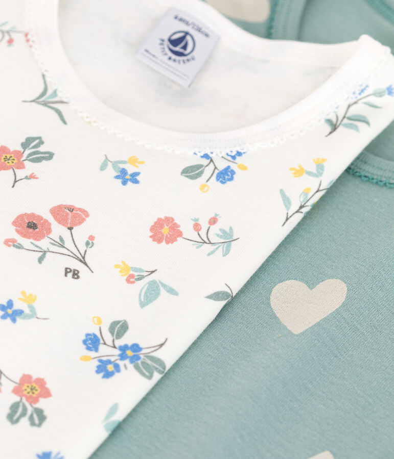 Juego de 2 pijamas cortos infantiles de algod&oacute;n multicolor