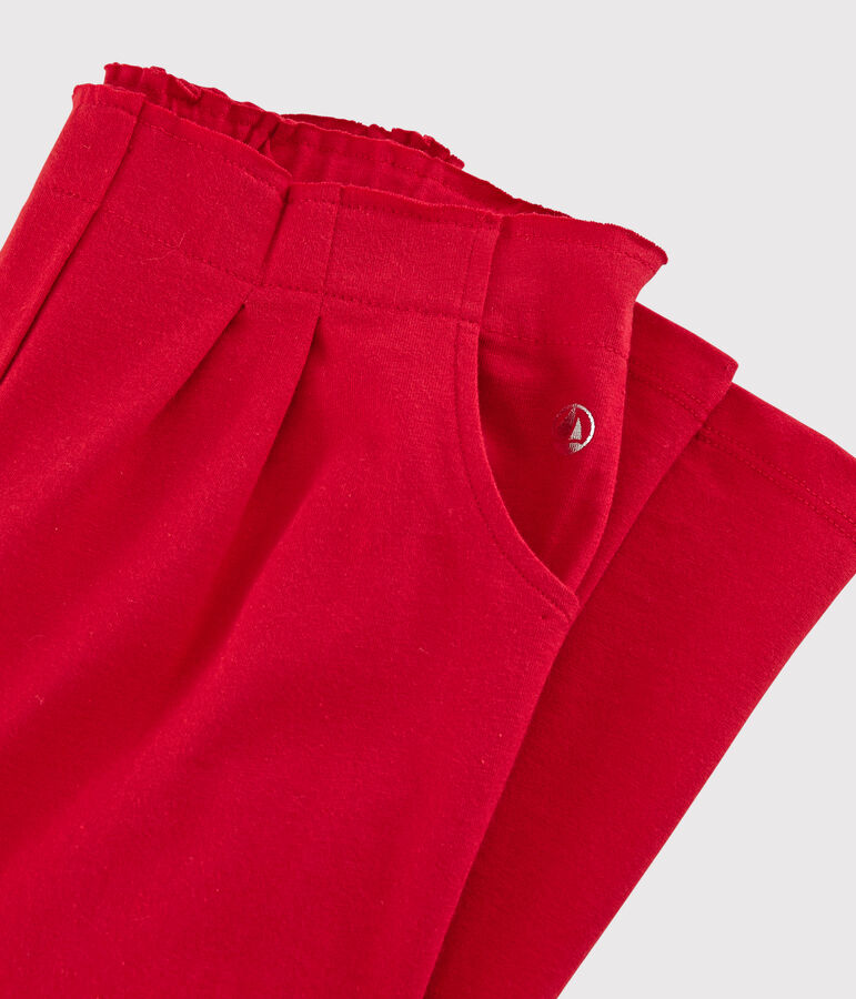 Pantal&oacute;n de punto de ni&ntilde;a rojo