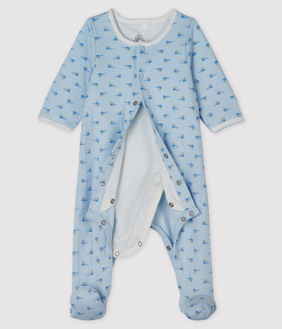 Bodyjama de tela túbica para azul FRAICHEUR/blanco MULTICO