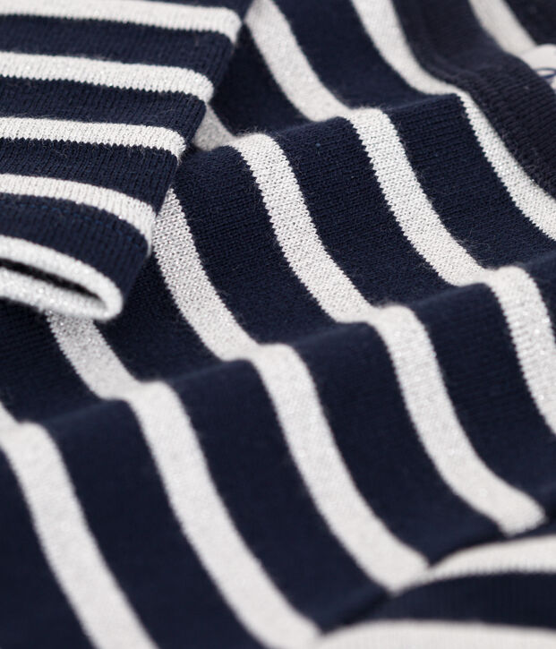 Marinera emblem&aacute;tica de algod&oacute;n para ni&ntilde;a azul/gris