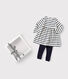 Conjunto de vestido marinero de algodón para bebé