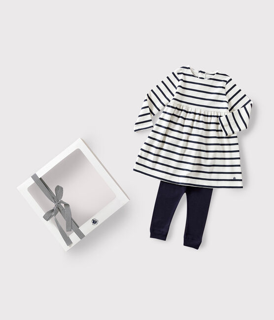 Conjunto de vestido marinero de algodón para bebé variante 1