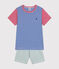 Pijama corto infantil de algodón a rayas PAUL/ MULTICO