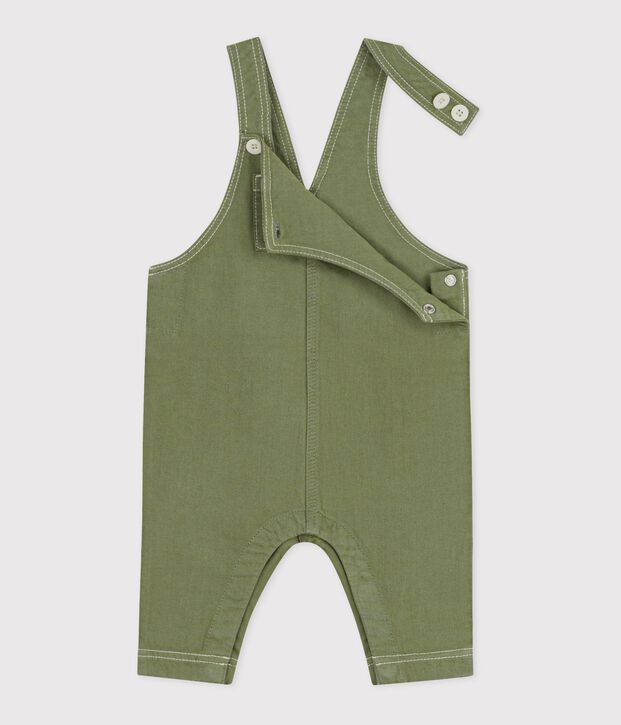 Peto largo de tejido denim de color para beb&eacute; OLIVINE