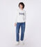Sudadera estampada de algodón para mujer blanco MARSHMALLOW
