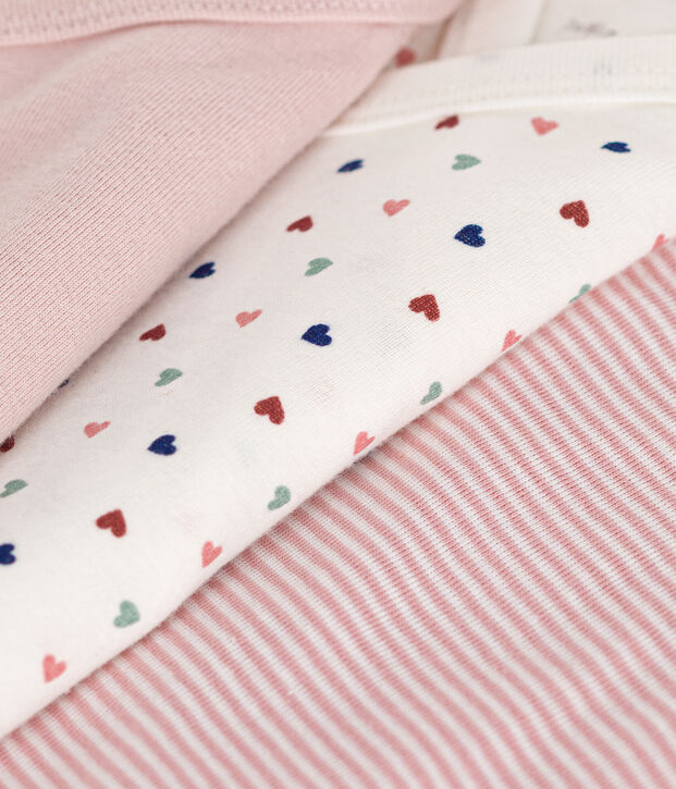 Juego de 3 bodis cruzados de manga larga de algod&oacute;n para beb&eacute; multicolor