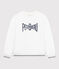 Sudadera estampada de algodón para mujer blanco MARSHMALLOW